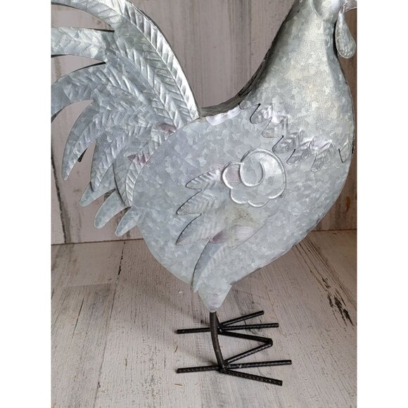 Large rooster chicken metal‎ hen bird standing home decor - Picture 3 of 7